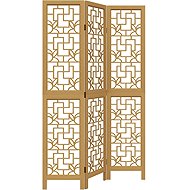 vidaXL Screen solid wood pavlovnia, brown, 3-piece 358861 - Room Divider