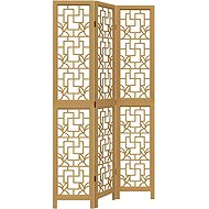 vidaXL Screen solid wood pavlovnia, brown, 3-piece 358863 - Room Divider