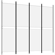 vidaXL Textile screen 200 × 180 cm white, 4 pieces 350214 - Room Divider