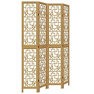 vidaXL Solid wood screen pavlovnia, brown, 4 pieces 358868 - Room Divider