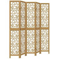 vidaXL Solid wood screen pavlovnia, brown, 5 pieces 358872 - Room Divider