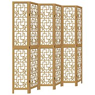 vidaXL Screen solid wood pavlovnia, brown, 6 pieces 358876 - Room Divider