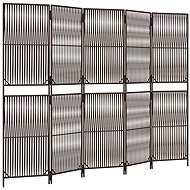 vidaXL Partition wall 245 x 180 cm polyrattan, brown, 5 panels 365381 - Room Divider