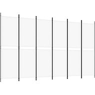 vidaXL Textile screen 300 × 180 cm white, 6 pieces 350222 - Room Divider