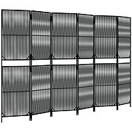 vidaXL Dividing wall 294 × 180 cm polyrattan, black, 6 panels 365384 - Room Divider