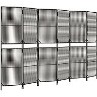 vidaXL Dividing wall 294 × 180 cm polyrattan, grey, 6 panels 365386 - Room Divider