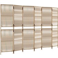 vidaXL Dividing wall 294 x 180 cm polyrattan beige, 6 panels 365387 - Room Divider