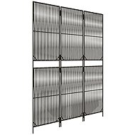 vidaXL Partition wall 147 × 200 polyrattan, grey, 3 panels, 365390 - Room Divider