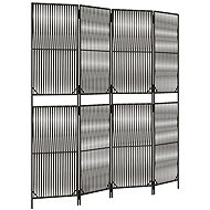 vidaXL Dividing wall 196 × 200 cm polyrattan, grey, 4 panels 365394 - Room Divider