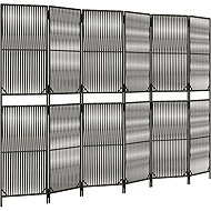 vidaXL Dividing wall 294 × 200 cm polyrattan, grey, 6 panels 365402 - Room Divider
