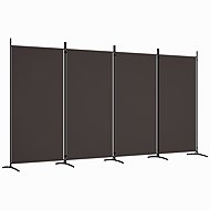 vidaXL Folding screen 346 × 180, brown, textile, 4-piece 350263 - Room Divider
