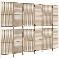 vidaXL Dividing wall 294 × 200 cm polyrattan, beige, 6 panels 365403 - Room Divider