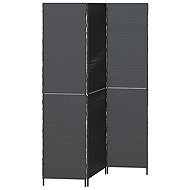 vidaXL Partition 146 × 180 cm polyrattan, black 42003668 - Room Divider