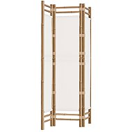 vidaXL Folding screen 120 × 180 cm bamboo and canvas, 3-panel 350623 - Room Divider