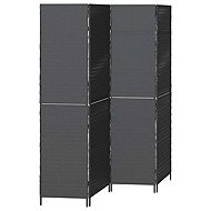 vidaXL Partition 195 × 180 cm polyrattan, black 42003672 - Room Divider