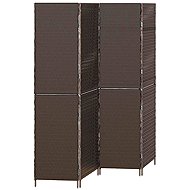 vidaXL Folding screen 195 × 180 cm polyrattan, brown 42003673 - Room Divider