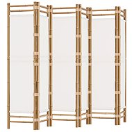 vidaXL Folding screen 240 x 180 cm bamboo and canvas, 6 panels 350626 - Room Divider