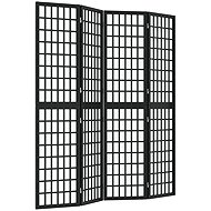 vidaXL Japanese style folding screen 160 × 170 cm black, 4 pieces 352080 - Room Divider
