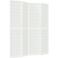 vidaXL Japanese style folding screen 160 × 170 cm white, 4-piece 352088 - Room Divider