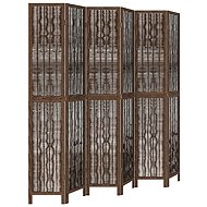 vidaXL Screen solid wood pavlovnia, dark brown, 6 pieces 358668 - Room Divider