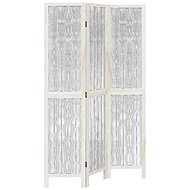 vidaXL Screen solid wood pavlovnia, white, 3-piece 358670 - Room Divider