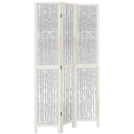vidaXL Screen solid wood pavlovnia, white, 3-piece 358671 - Room Divider