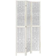 vidaXL Screen solid wood pavlovnia, white, 3-piece 358672 - Room Divider