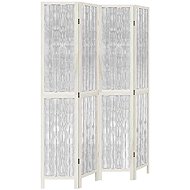 vidaXL Screen solid wood pavlovnia, white, 4 pieces 358675 - Room Divider