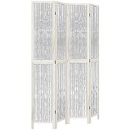 vidaXL Screen solid wood pavlovnia, white, 4 pieces 358676 - Room Divider