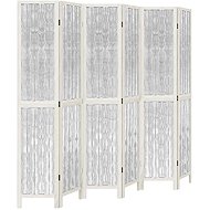 vidaXL Screen solid wood pavlovnia, white, 6 pieces 358683 - Room Divider