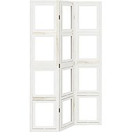 vidaXL Screen solid wood pavlovnia, white, 3-piece 358686 - Room Divider