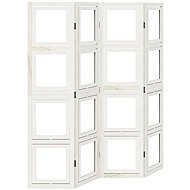 vidaXL Solid wood screen pavlovnia, white, 4 pieces 358689 - Room Divider