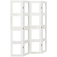 vidaXL Solid wood screen pavlovnia, white, 4 pieces, 358690 - Room Divider