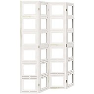vidaXL Screen solid wood pavlovnia, white, 4 pieces 358691 - Room Divider