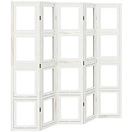 vidaXL Solid wood screen pavlovnia, white, 5 pieces 358694 - Room Divider