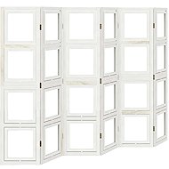 vidaXL Screen solid wood pavlovnia, white, 6 pieces 358697 - Room Divider