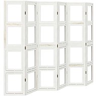 vidaXL Screen solid wood pavlovnia, white, 6 pieces 358698 - Room Divider