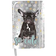 PASO Notes notebook A5 with glossy cover, Bulldog dog - Journal