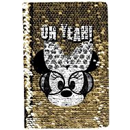 PASO Notes notebook A5, Minnie with sequins, gold - silver - Journal