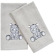 Praktik Baby towel LILI 30 × 50 cm, grey - Children's Bath Towel