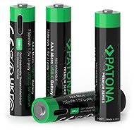 PATONA AAA/LR03 Li-Pol 500mAh 1.5V with USB-C charging, 4pcs in pack - Rechargeable Battery