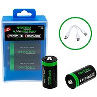 PATONA PREMIUM LR14 (C) 2300mAh, with USB-C charging, 2pcs in pack - Rechargeable Battery