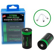 PATONA PREMIUM LR20 (D) 4000mAh, with USB-C charging, 2pcs in pack - Rechargeable Battery
