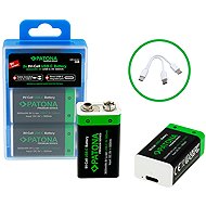 PATONA PREMIUM LR22/6F22 400mAh, with USB-C charging, 2pcs in pack - Rechargeable Battery