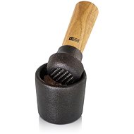 AdHoc Cast iron mortar Camo with pestle Acacia wood - diameter 6,2 cm - Mortar
