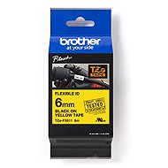 Brother TZe-FX611 black print, yellow backing, 6mm - TZ Tape 
