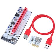 PCIe Riser x1 to x16 Card (6-pin, MOLEX, SATA) ver.008 - Angled - Adapter