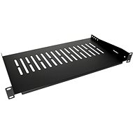 VALUE 19'' shelf 1U, 250 mm, max. 10 kg, black - Shelf