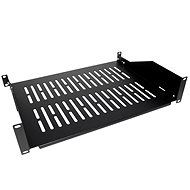 VALUE 19'' shelf 2U, 350 mm, max. 25 kg, black - Shelf