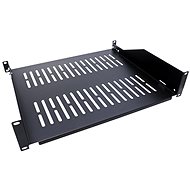 VALUE 19'' shelf 2U, 400 mm, max. 25 kg, black - Shelf